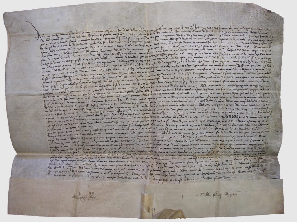 Lettre patente du duc de Bourgogne confirmant le libre exercice de la draperie à Merville du 13 janvier 1432