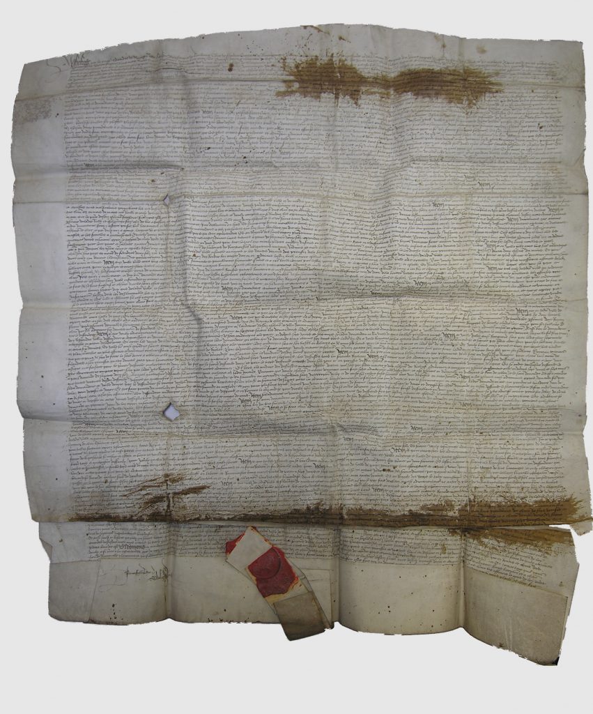 Lettre patente de 1451 du Duc de Bourgogne concédant aux habitants de Merville une « ghisele » ou coutume